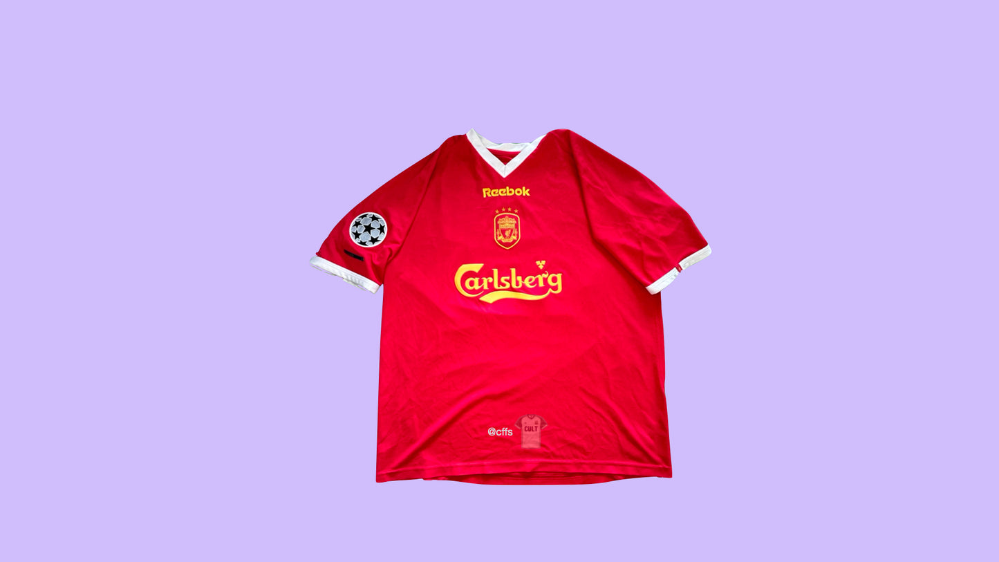 Liverpool 2000-2002 Reebok with Steven Gerrard 17 Nameset Vintage Football Jersey - Cult Fave Football Shirts