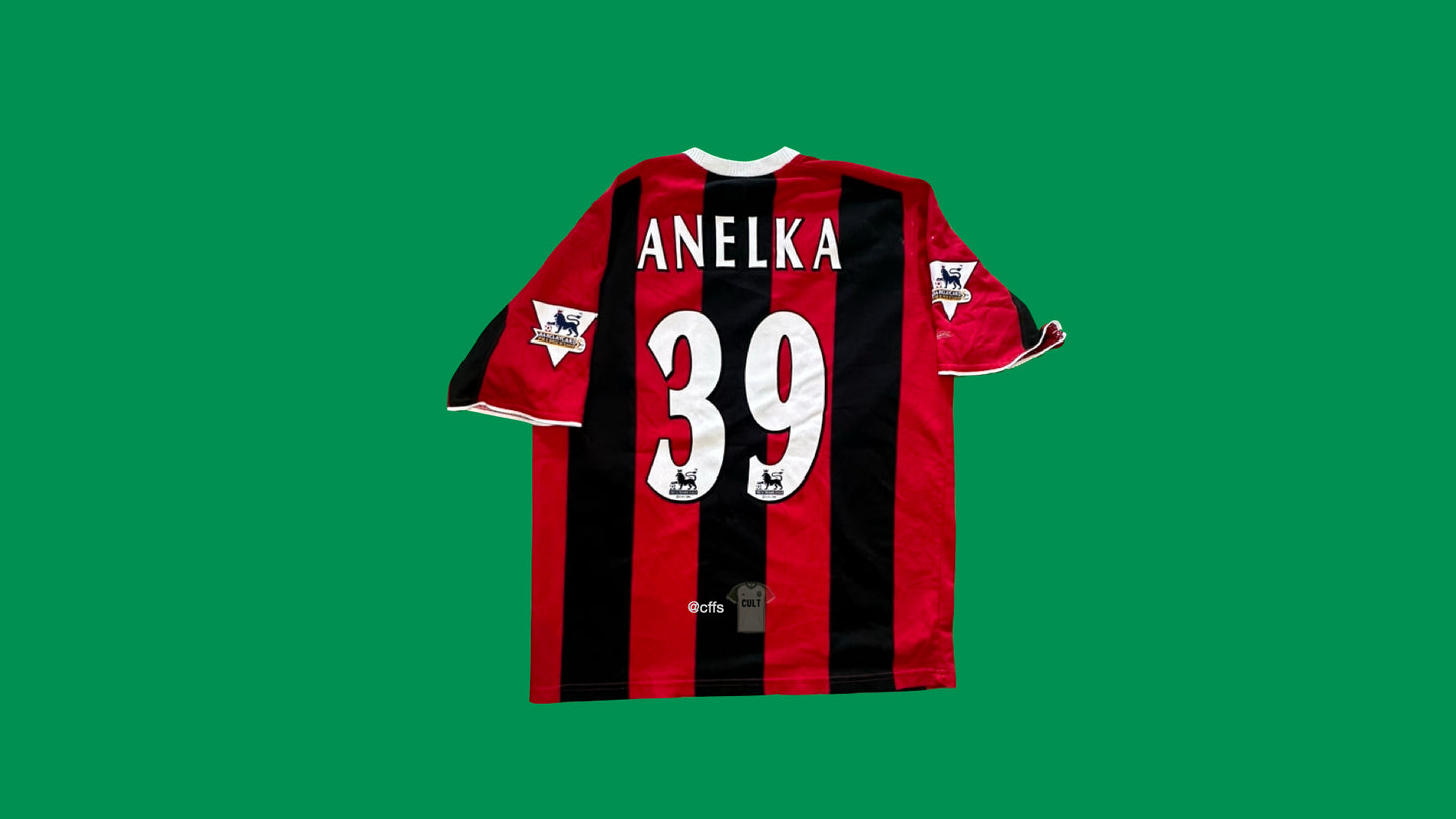 Man City 2003-2005 Reebok with Nicolas Anelka 39 Nameset Vintage Football Jersey