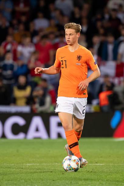 Netherlands NT 2018/20 Nike with Frenkie de Jong 21 Nameset