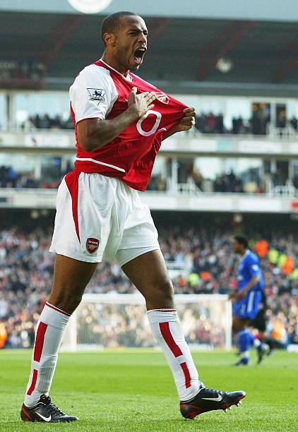 Arsenal 2002/04 Nike with Thierry Henry 14 Nameset