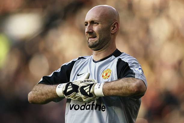 Manchester United 2002/04 Nike with Fabien Barthez 1 Nameset Goalkeeper Jersey