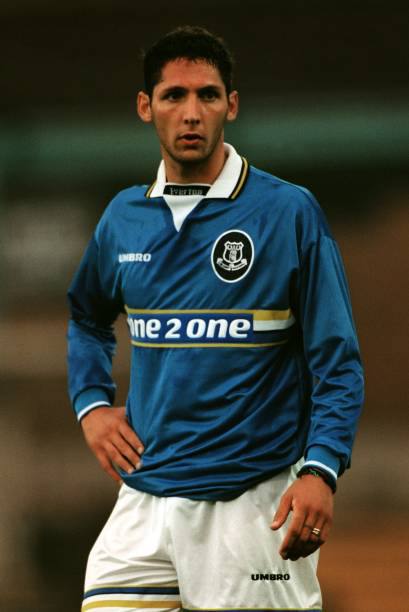 Everton FC 1998/99 Umbro with Marco Materazzi Nameset Football Jersey
