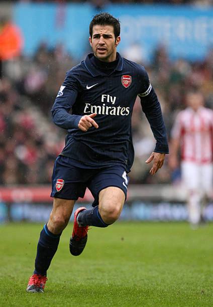 Arsenal FC 2009/10 Nike with Cesc Fabregas 4 Nameset Football Jersey