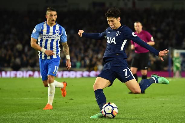 Tottenham Hotspurs 2017/18 Nike with Son Heung-min Nameset Football Jersey