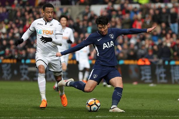 Tottenham Hotspurs 2017/18 Nike with Son Heung-min Nameset Football Jersey