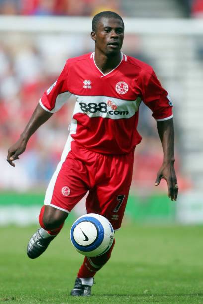 Middlesbrough 2005/06 Errea with George Boateng 7 Nameset Football Jersey