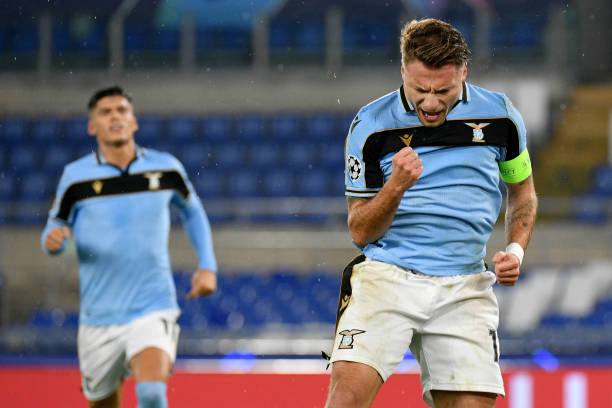 SS Lazio 2020/21 Macron with Ciro Immobile 17 Nameset Football Jersey