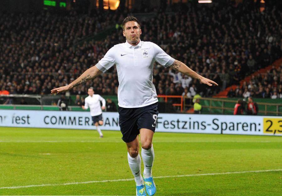 France NT 2011/12 Nike with Olivier Giroud 9 Nameset Football Jersey