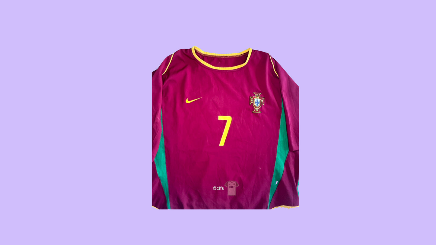 Portugal NT 2002-04 Nike with Luis Figo 7 Nameset Vintage Football Jersey