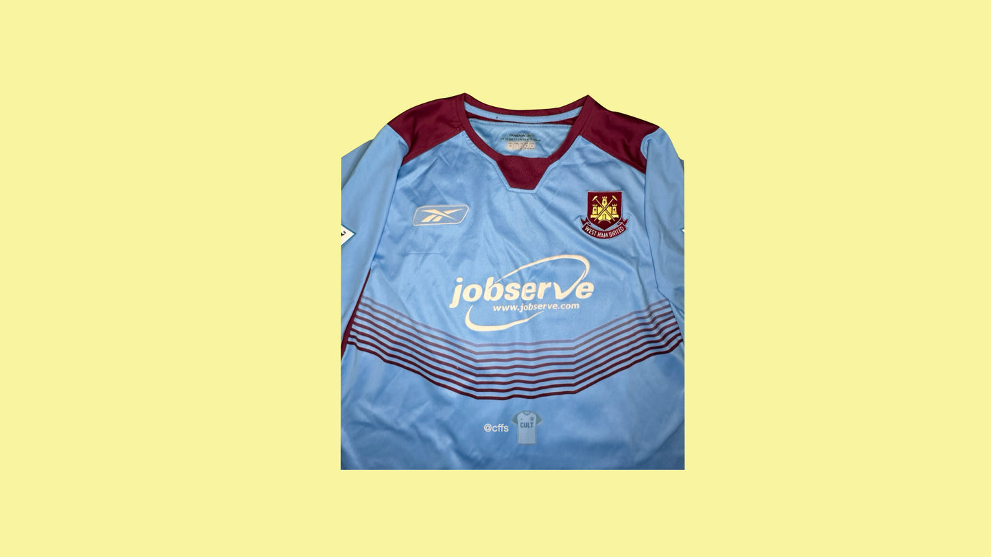 West Ham 2005/06 Reebok with Mark Noble 24 Nameset Vintage Football Jersey - Cult Fave Football Shirts