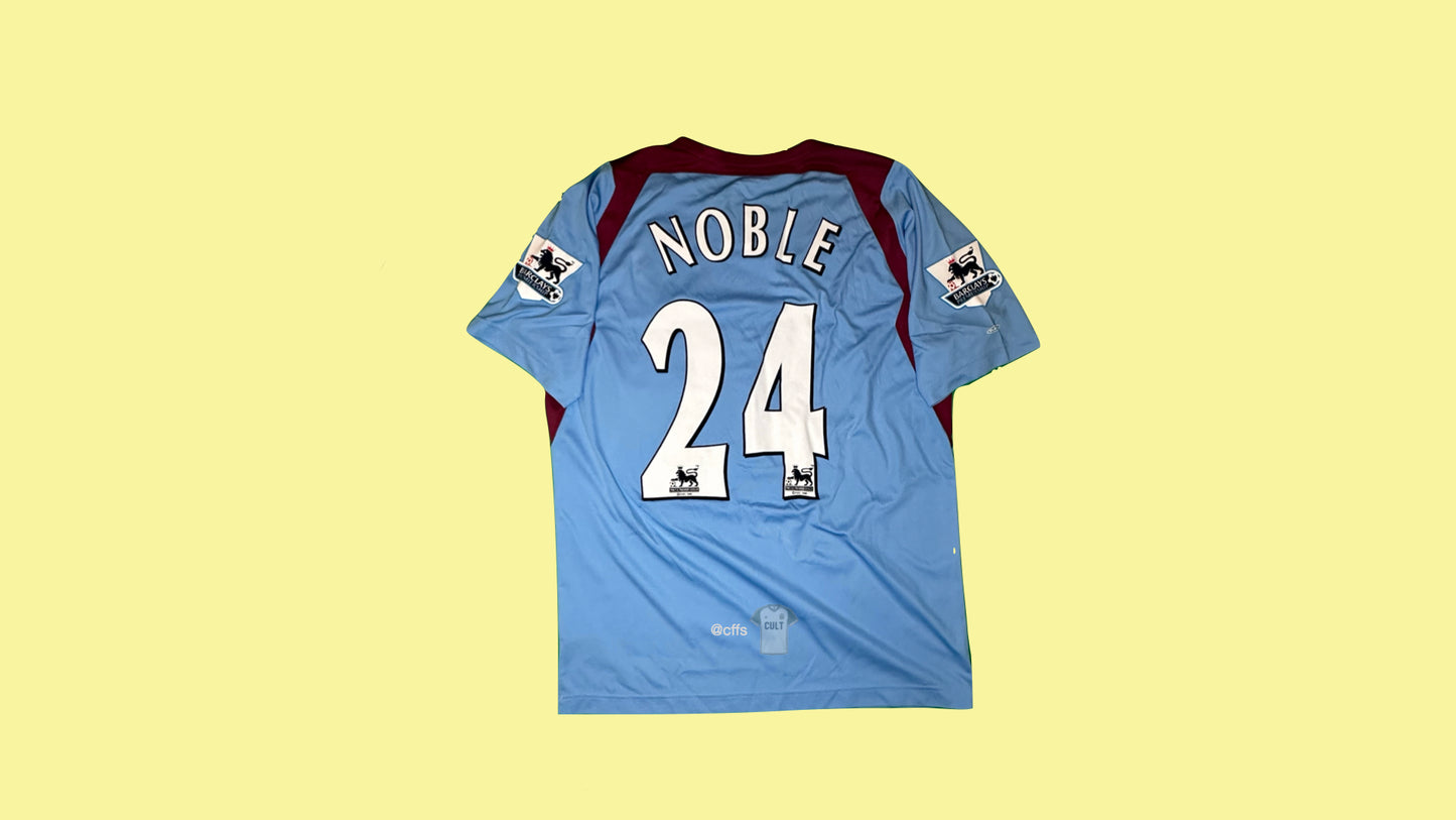 West Ham 2005/06 Reebok with Mark Noble 24 Nameset Vintage Football Jersey - Cult Fave Football Shirts