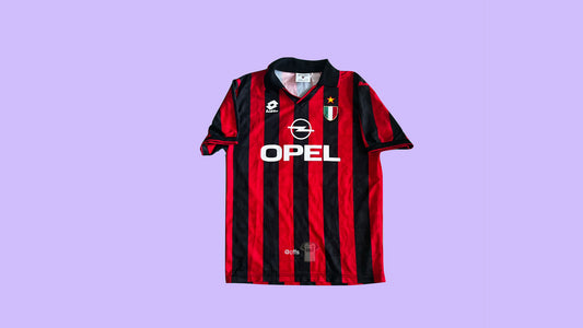 AC Milan 1994/95 Lotto with 11 Nameset Vintage Football Jersey