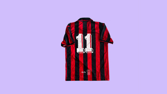 AC Milan 1994/95 Lotto with 11 Nameset Vintage Football Jersey - Cult Fave Football Shirts