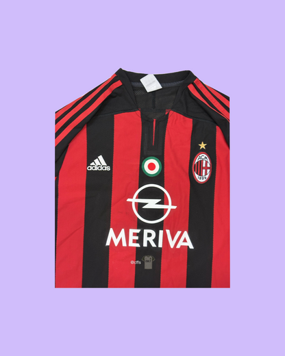 AC Milan 2003/04 Adidas with Paolo Maldini 3 Nameset - Cult Fave Football Shirts