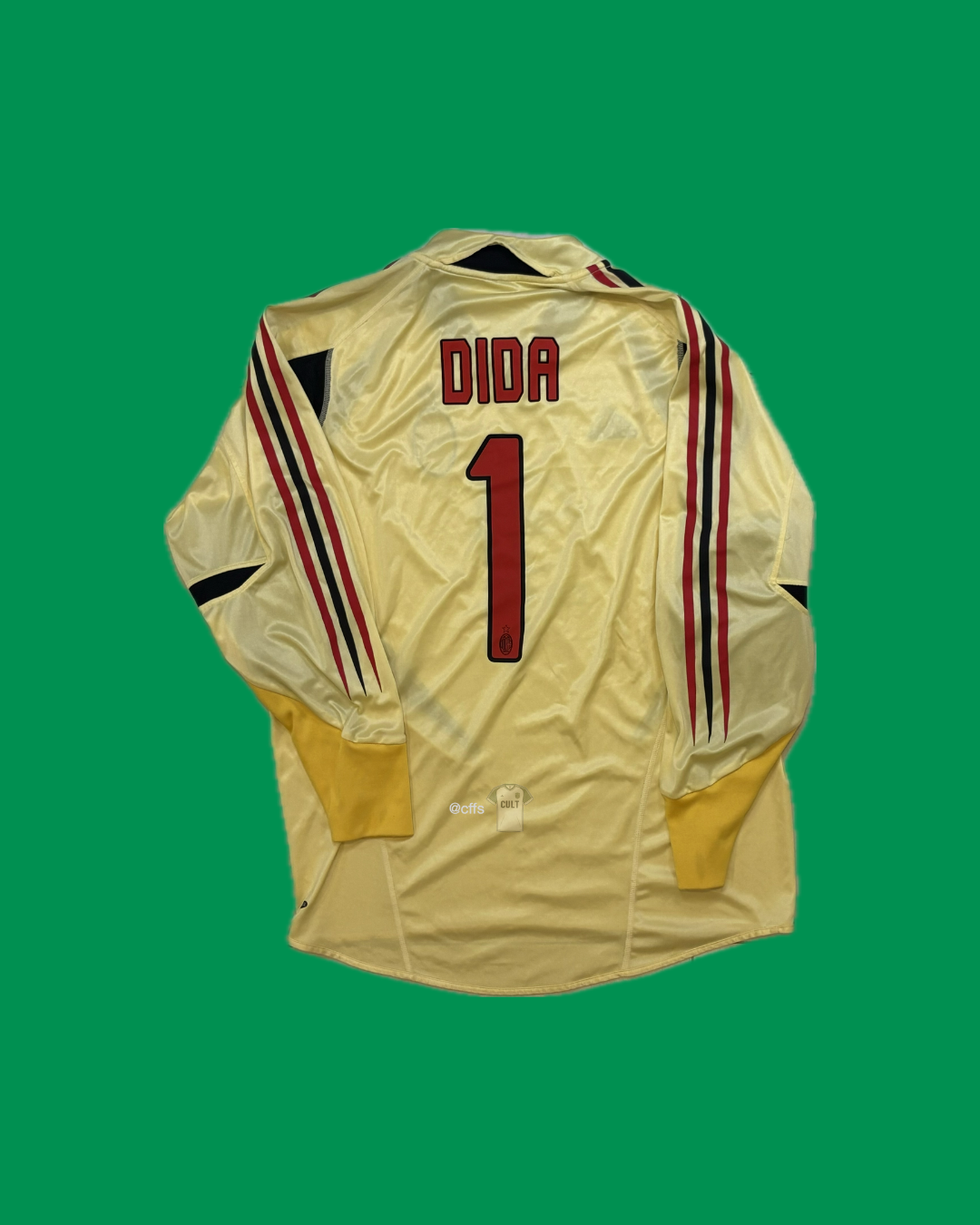 AC Milan 2004/05 Adidas with Dida 1 Nameset Goalkeeper Jersey