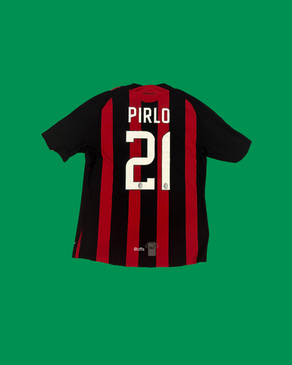 AC Milan 2008/09 Adidas with Andrea Pirlo 21 Nameset Football Jersey