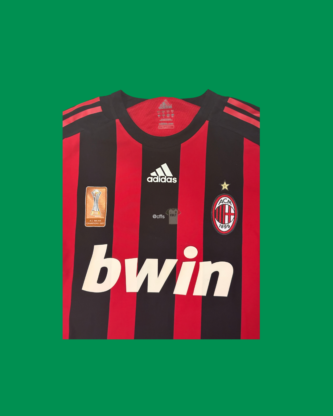 AC Milan 2008/09 Adidas with Andrea Pirlo 21 Nameset Football Jersey