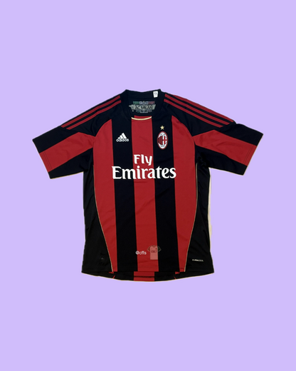 AC Milan 2010/11 Adidas with Zlatan Ibrahimovic 11 Nameset Football Jersey - Cult Fave Football Shirts