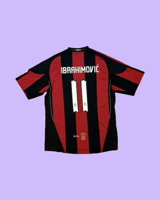 AC Milan 2010/11 Adidas with Zlatan Ibrahimovic 11 Nameset Football Jersey