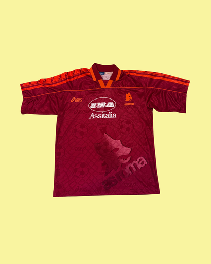 AS Roma 1995/96 Asics with Daniel Fonseca 11 Nameset Football Jersey