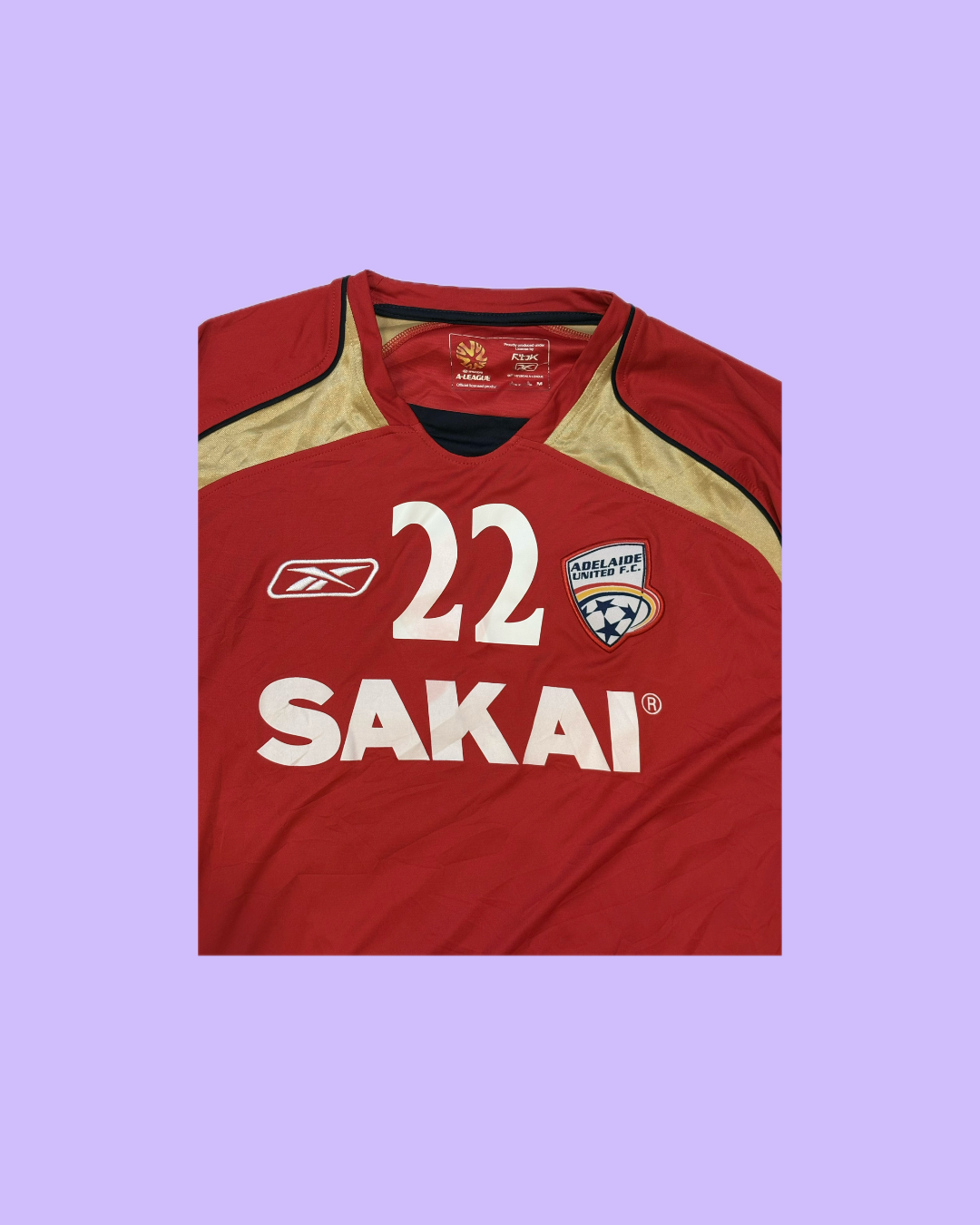 Adelaide United 2008/09 Reebok with Diego 22 Nameset Football Jersey - Cult Fave Football Shirts