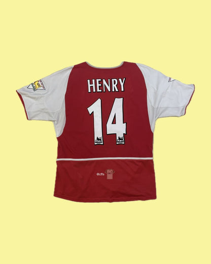 Arsenal 2002/04 Nike with Thierry Henry 14 Nameset - Cult Fave Football Shirts