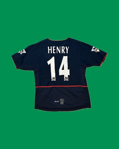 Arsenal FC 2002-04 Nike with Thierry Henry 14 Nameset Football Jersey - Cult Fave Football Shirts