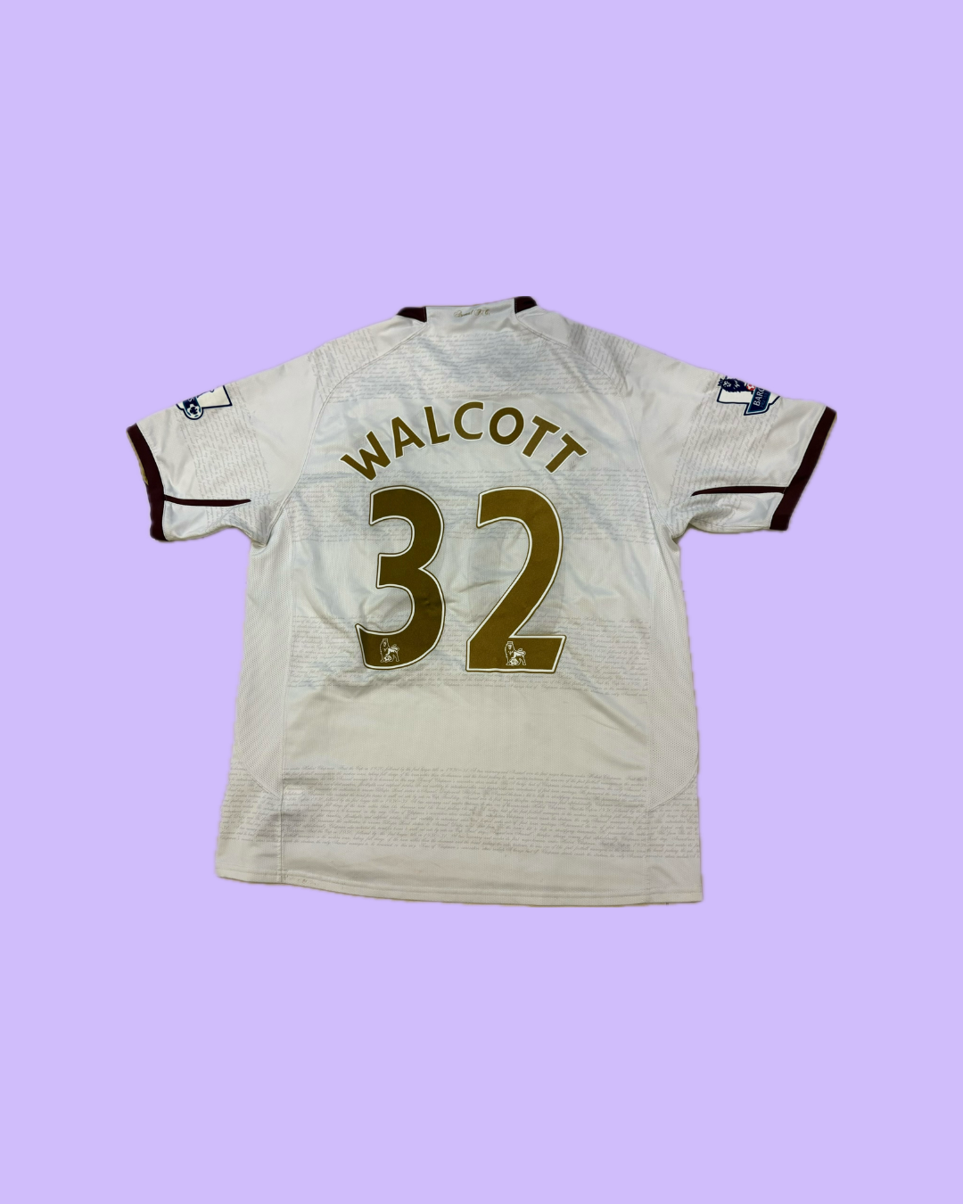 Arsenal FC 2007/08 Nike with Theo Walcott 32 Nameset Football Jersey - Cult Fave Football Shirts