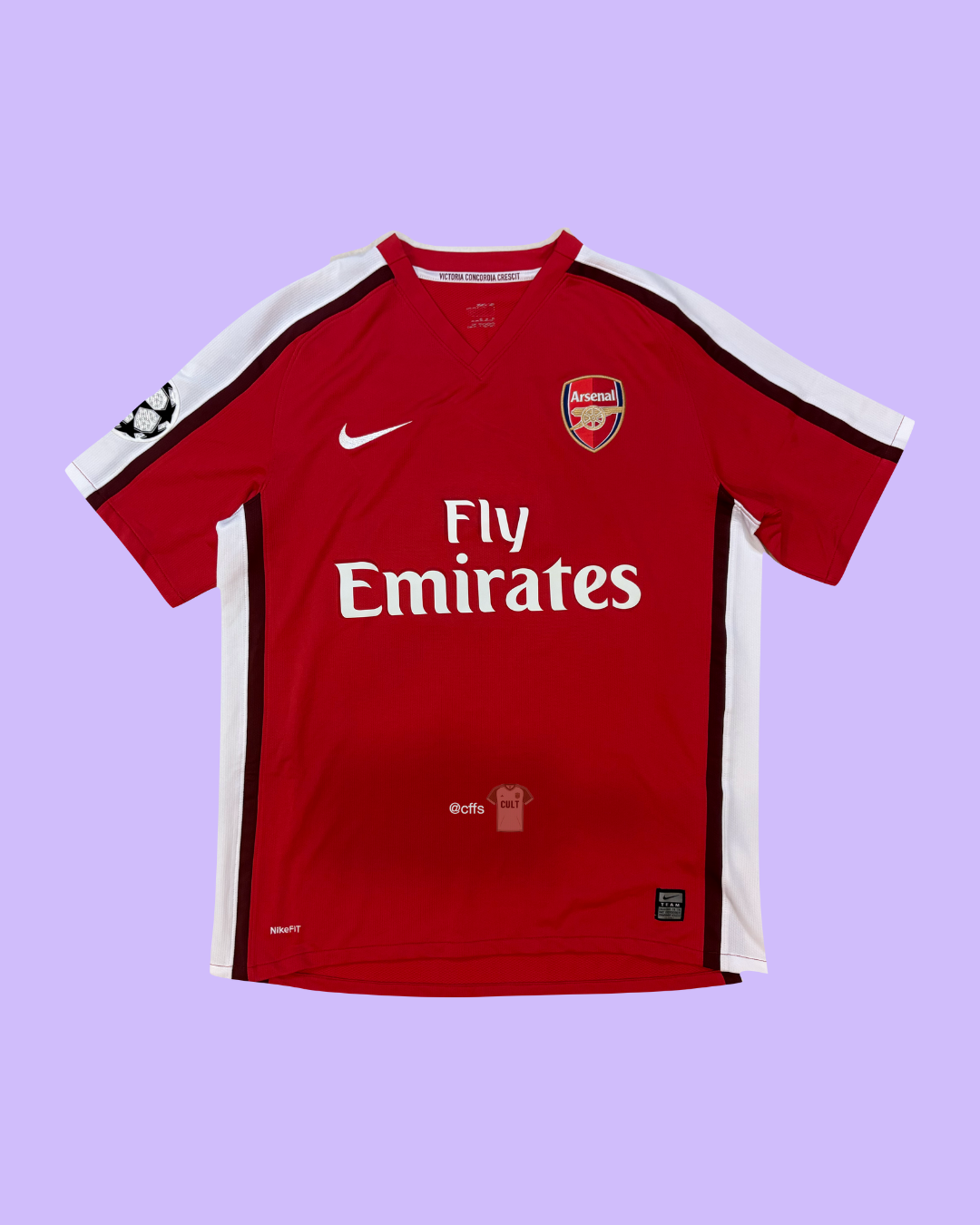 Arsenal FC 2008/10 Nike with Cesc Fabregas Nameset Football Jersey