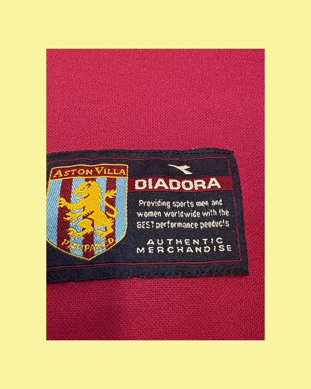 Aston Villa 2001/02 Diadora Home with Juan Pablo Angel 8 Football Jersey