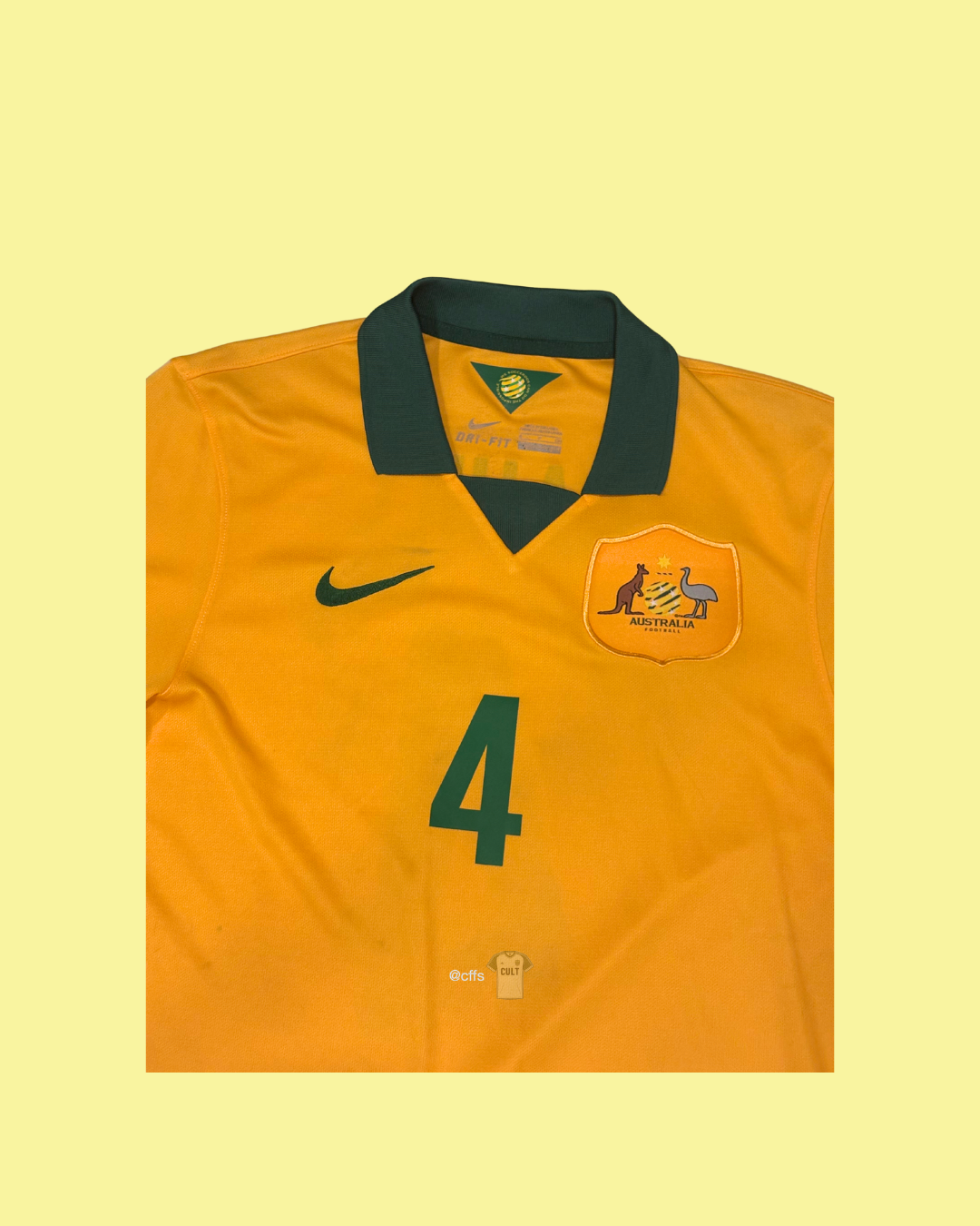 Australia NT 2015 Nike with Tim Cahill 4 Nameset Football Jersey - Cult Fave Football Shirts