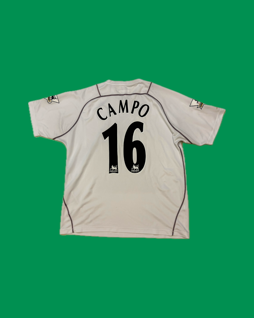 Bolton Wanderers 2002-04 Reebok with Ivan Campo 16 Nameset Football Jersey - Cult Fave Football Shirts