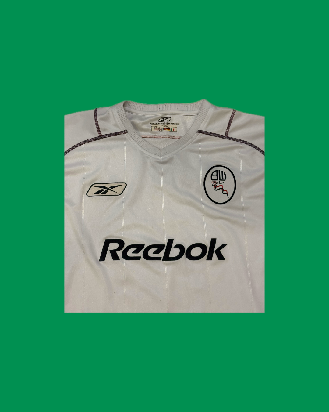 Bolton Wanderers 2002-04 Reebok with Ivan Campo 16 Nameset Football Jersey - Cult Fave Football Shirts
