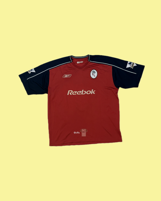 Bolton Wanderers 2002-04 Reebok with Youri Djorkaeff 6 Nameset Football Jersey