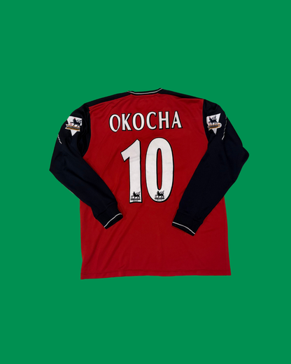 Bolton Wanderers 2003/04 Reebok with Jay-Jay Okocha 10 Nameset Football Jersey