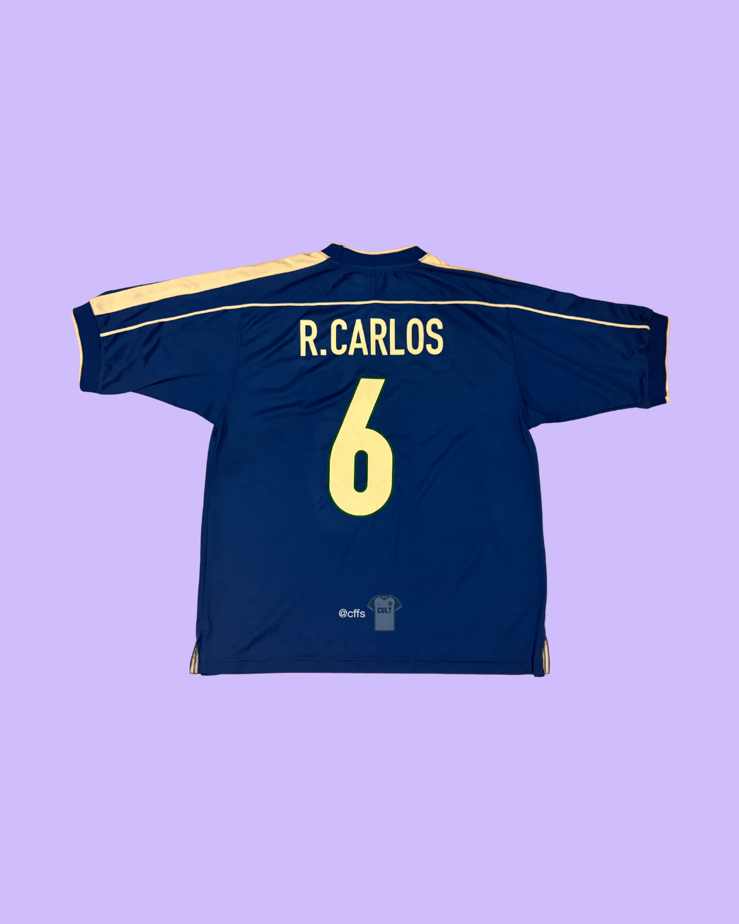 Brazil NT 1998/2000 Nike with Roberto Carlos 6 Nameset Football Jersey