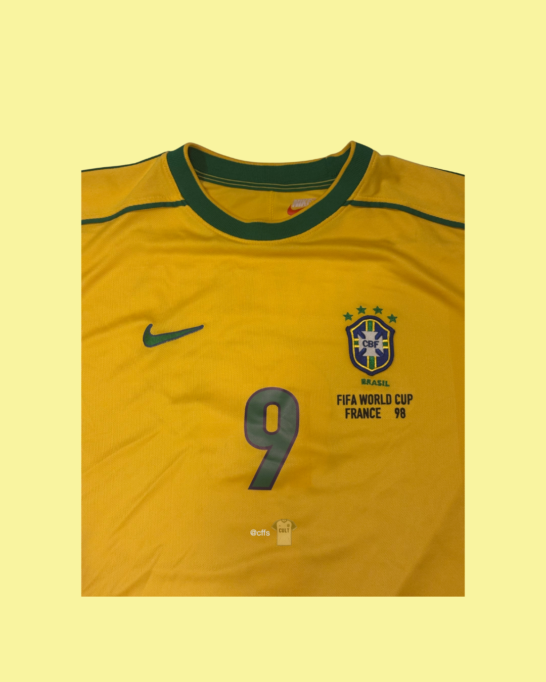 Brazil NT 1998/2000 Nike with Ronaldo 9 Nameset Football Jersey