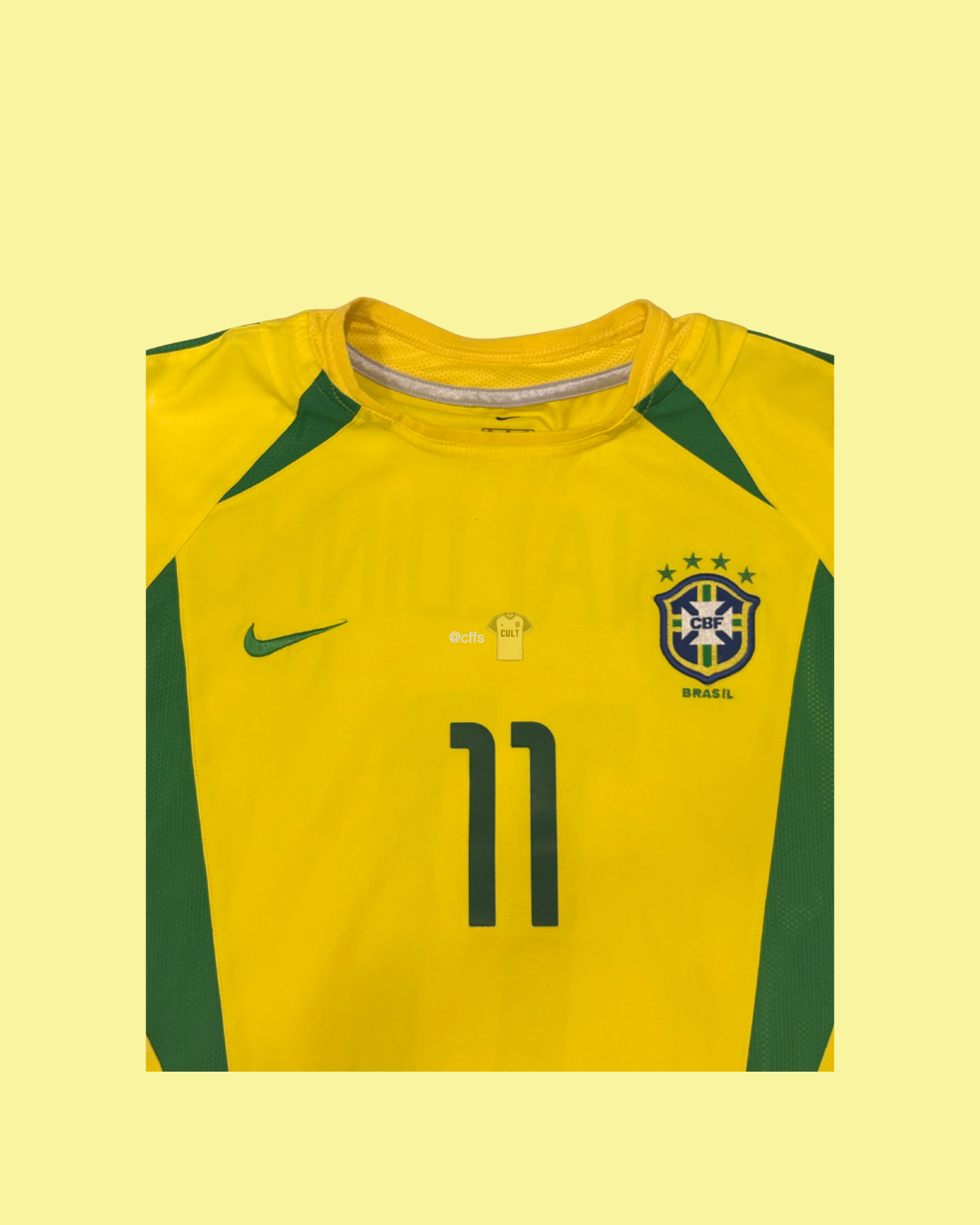 Brazil NT 2002/04 Nike with Ronaldinho 11 Nameset Football Jersey