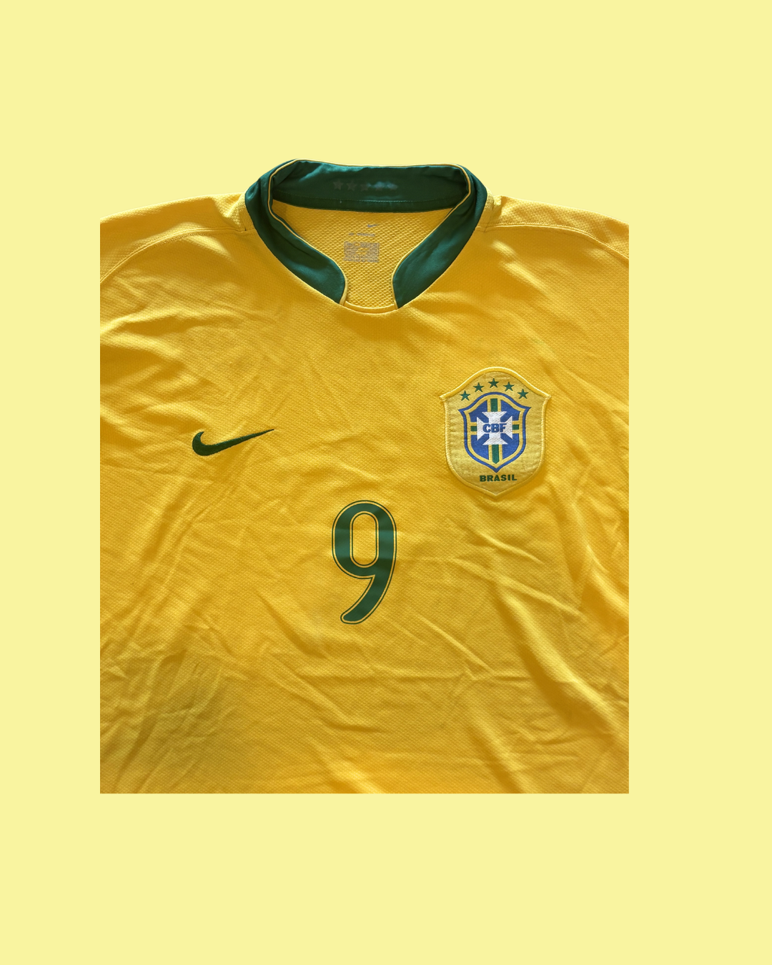 Brazil NT 2006 Nike with Ronaldo 9 Nameset Football Jersey
