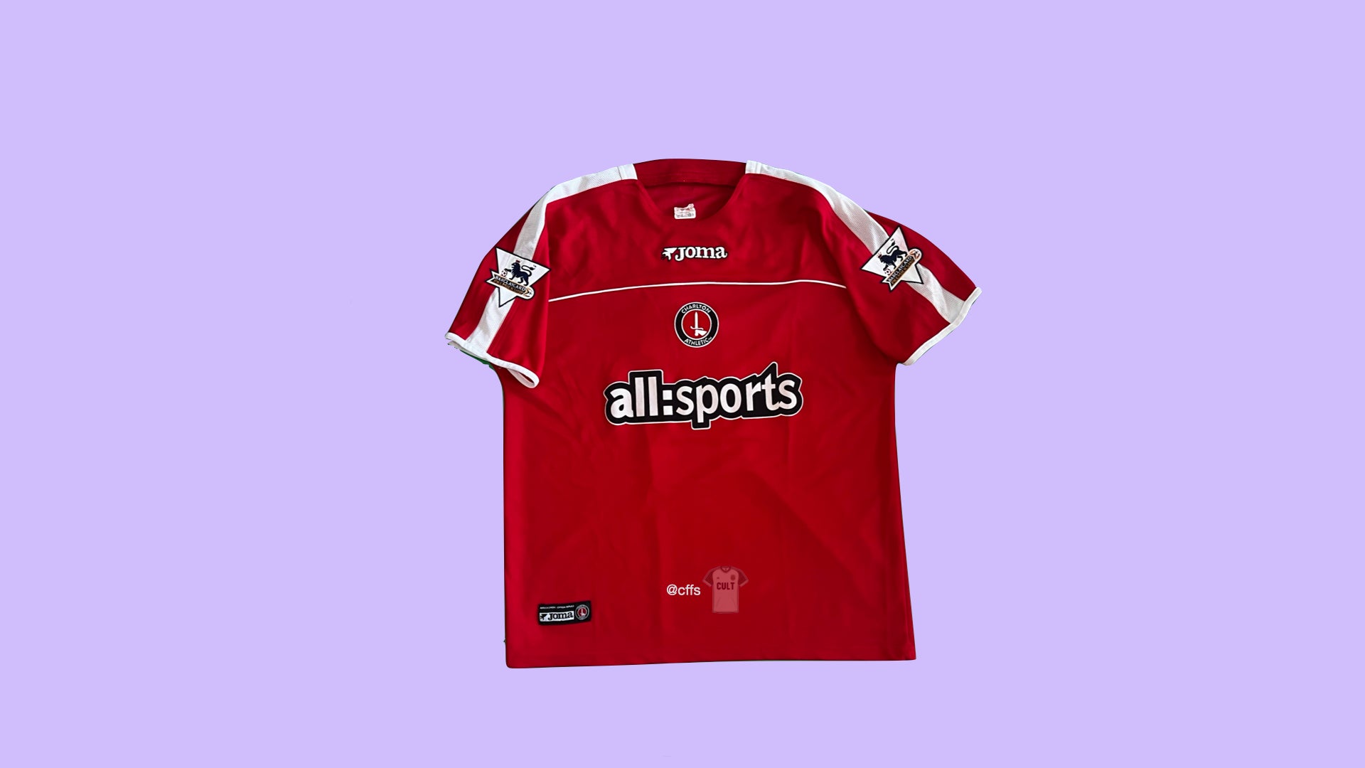 Charlton Athletic FC 2003/04 Joma with Paolo Di Canio 11 Nameset Vintage Football Jersey - Cult Fave Football Shirts