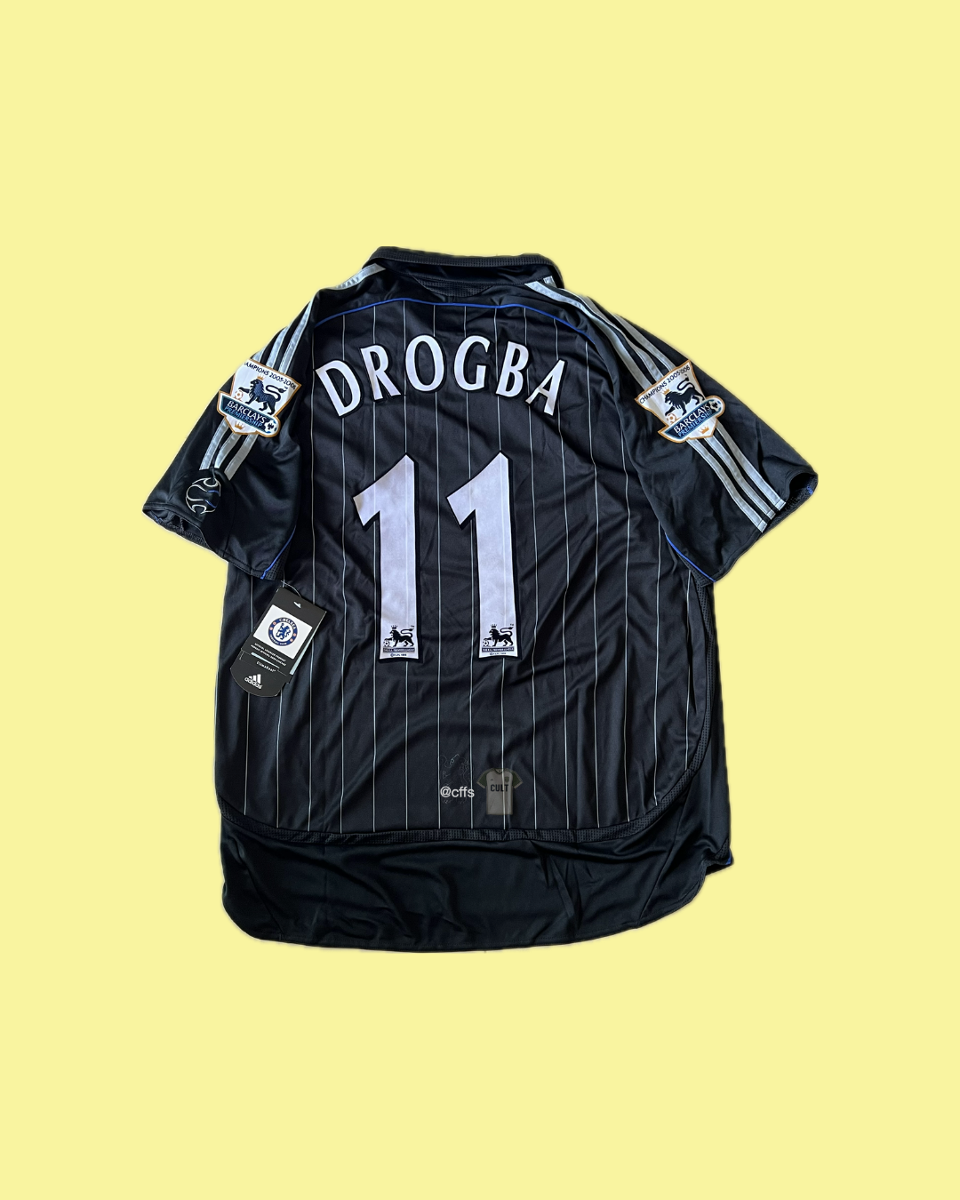 Chelsea FC 2006/07 Adidas with Didier Drogba 11 Nameset Football Jersey