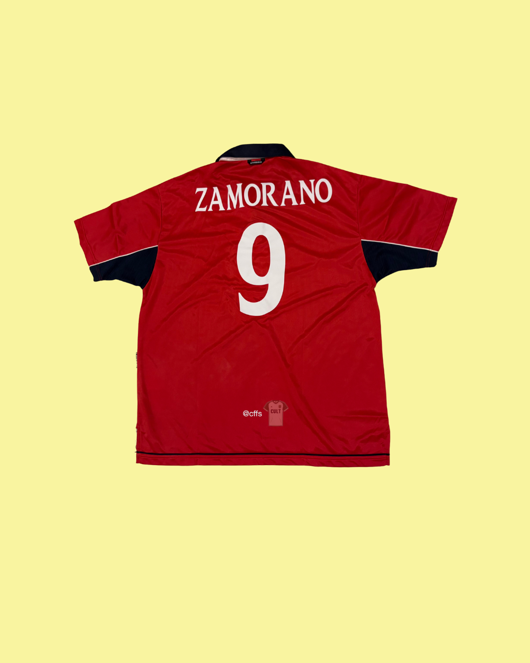 Chile NT 1999/2001 Umbro Home with Ivan Zamorano 9 Football Jersey