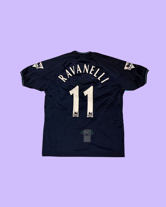Derby County 2001/03 Errea with Fabrizio Ravanelli 11 Nameset Football Jersey