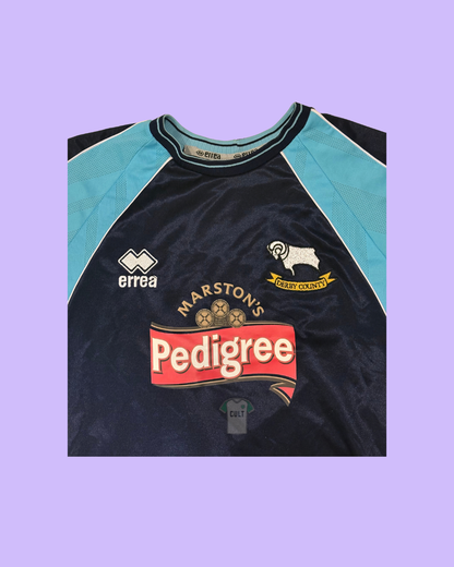 Derby County 2001/03 Errea with Fabrizio Ravanelli 11 Nameset Football Jersey
