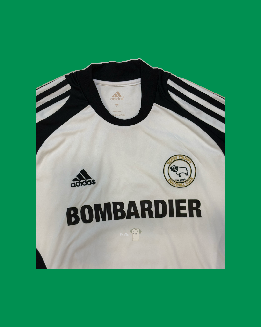 Derby County 2008/09 Adidas with Robbie Savage 8 Nameset Football Jersey