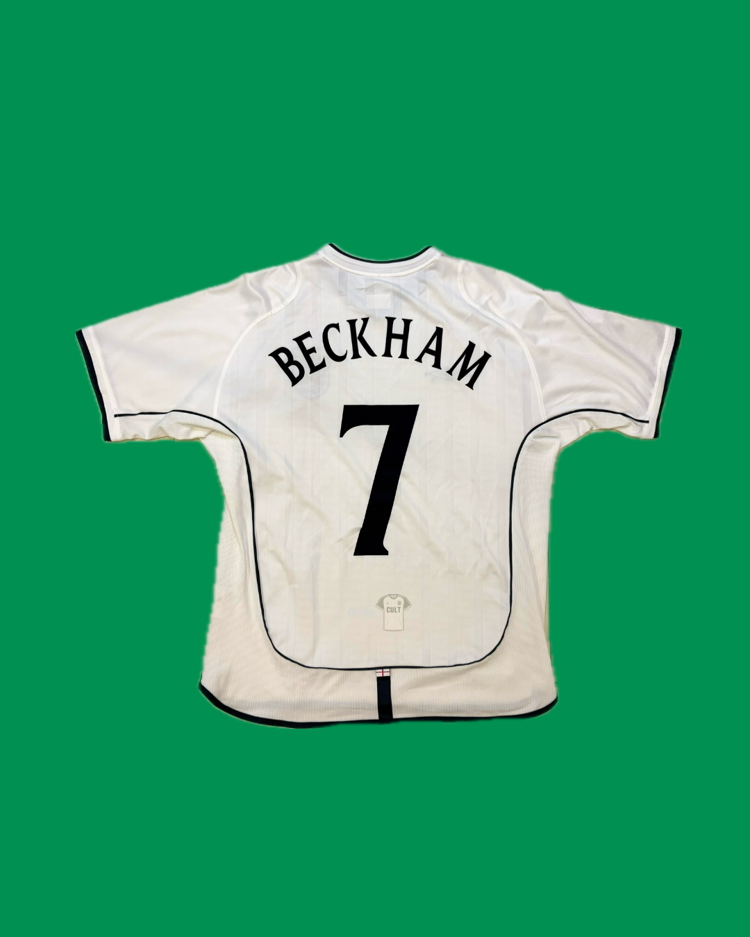 England NT 2001/03 Umbro with David Beckham 7 Nameset Football Jersey - Cult Fave Football Shirts