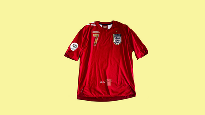 England Umbro 2006 World Cup Away Jersey with David Beckham 7 - Cult Fave Football Shirts