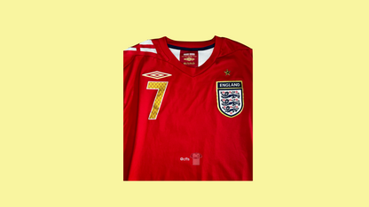 England Umbro 2006 World Cup Away Jersey with David Beckham 7 - Cult Fave Football Shirts