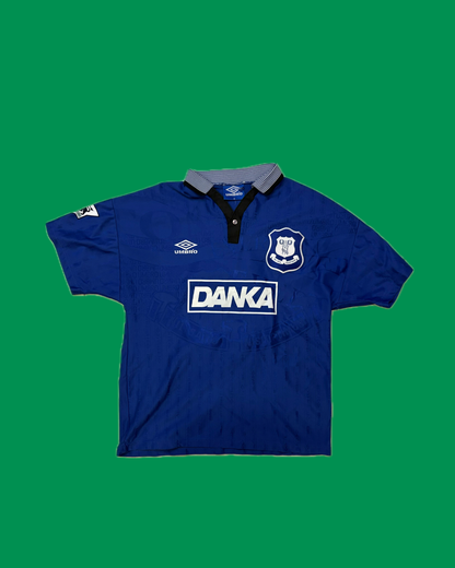 Everton FC 1995/96 Umbro with Duncan Ferguson 9 Nameset Football Jersey