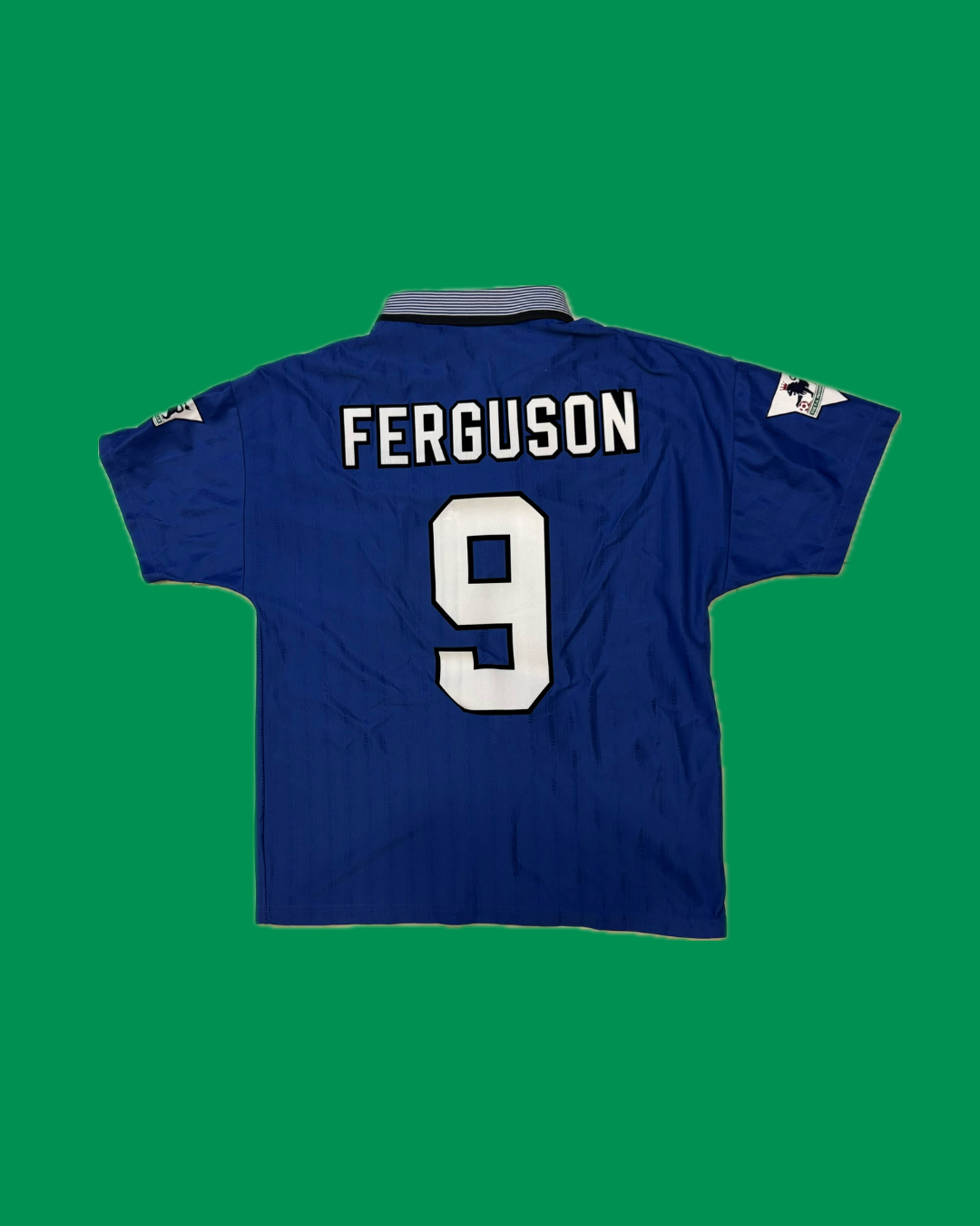 Everton FC 1995/96 Umbro with Duncan Ferguson 9 Nameset Football Jersey